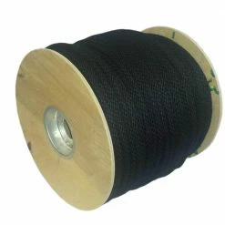 T.W. Evans Cordage #10 in 5/16 in. Black Sash Cord Theater Cord 600 ft.