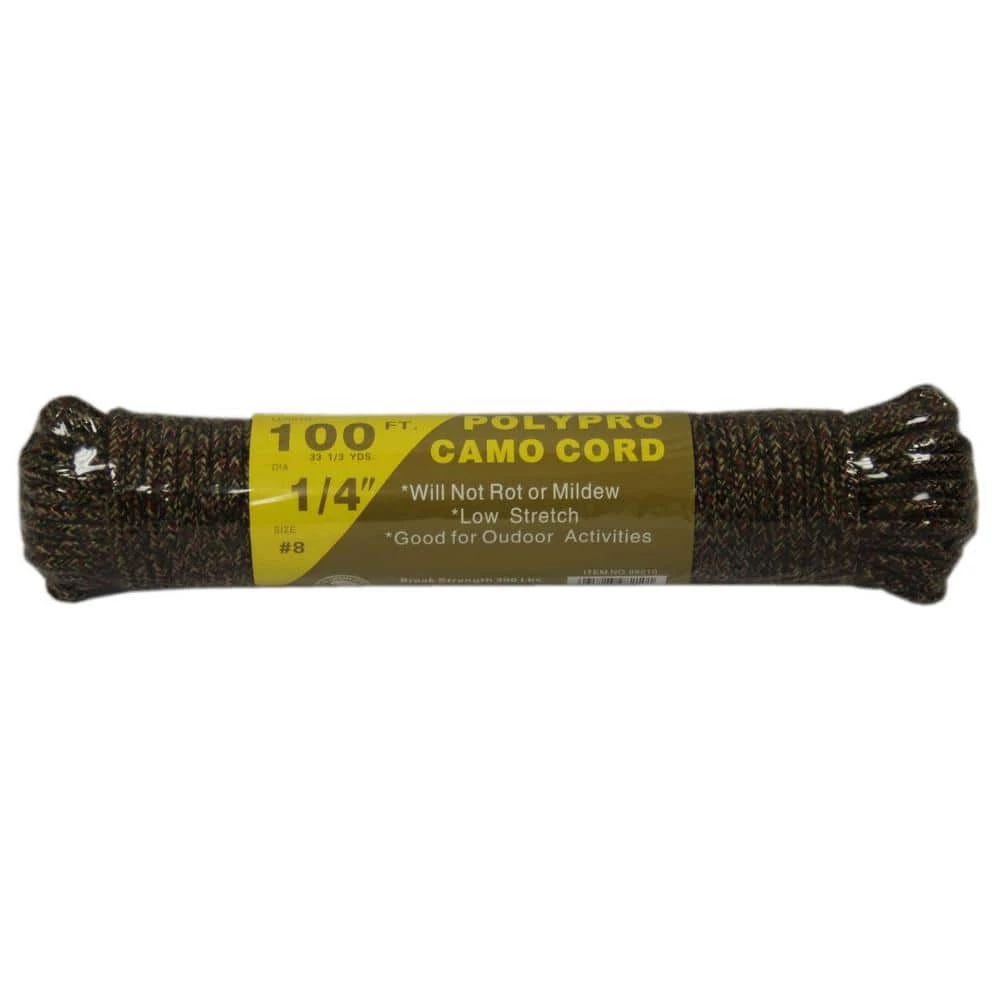 T.W. Evans Cordage 1/4 in. x 100 ft. Braided Camo Rope