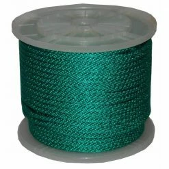 T.W. Evans Cordage 3/8 in. x 300 ft. Solid Braid Multi-Filament Polypropylene Derby Rope in Green