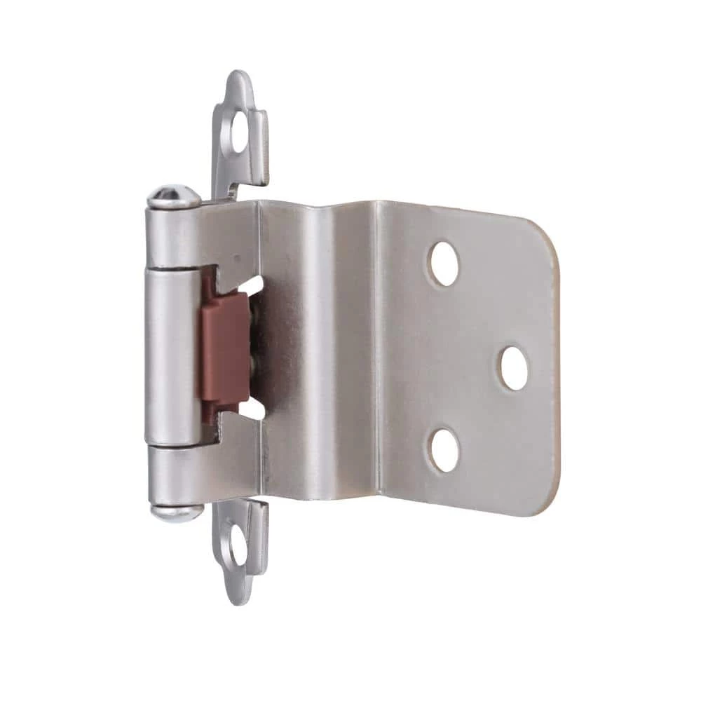 Liberty Satin Nickel Self-Closing 3/8 in. Inset Cabinet Hinge (1-Pair) - Image 4