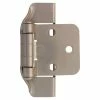 Liberty Satin Nickel Semi-Wrap 1/2 in. Overlay Cabinet Hinge (1-Pair)