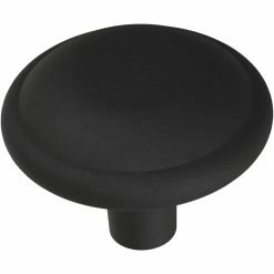 Liberty Domed Top 1-3/16 in. (31 mm) Matte Black Round Cabinet Knob (10-Pack)
