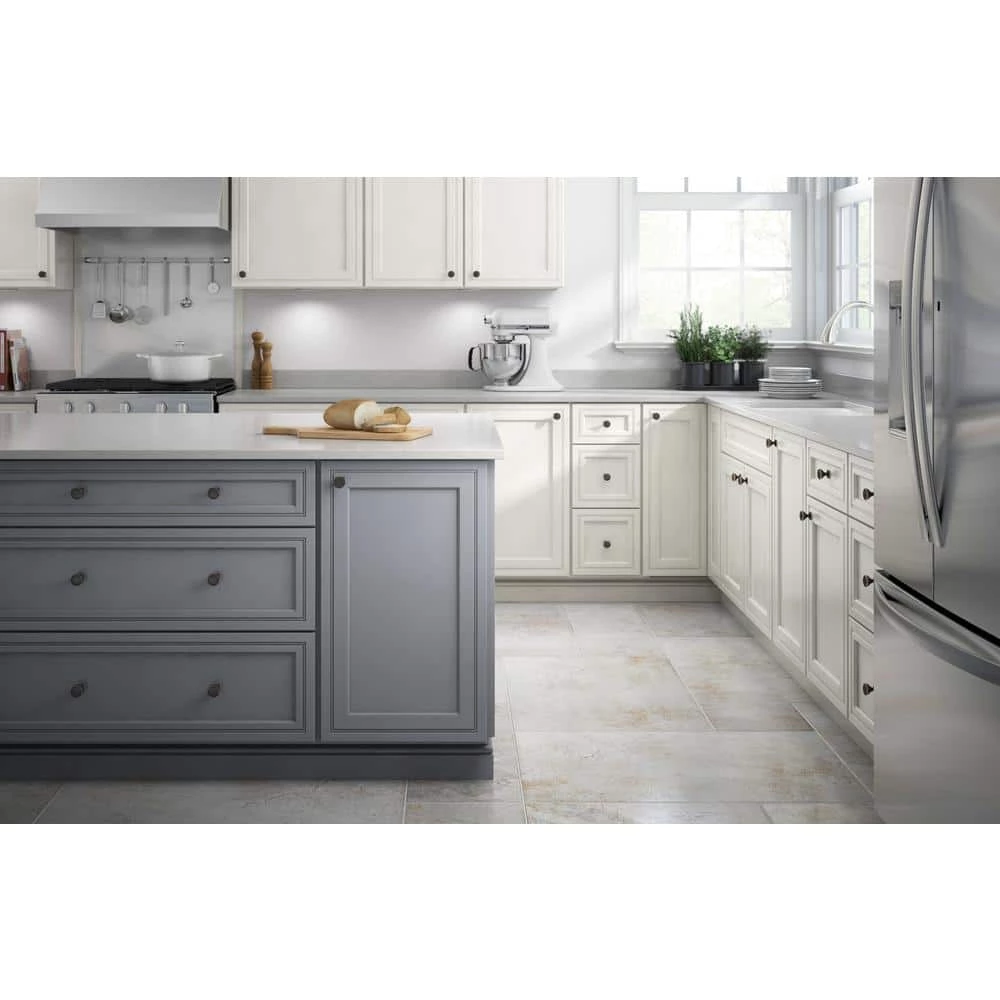 Liberty Southampton 1-1/4 in. (32mm) Bronze with Copper Highlights Square Base Round Cabinet Knob - Image 6