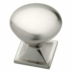 Liberty Southampton 1-1/4 in. (32 mm) Satin Nickel Square Base Round Cabinet Knob