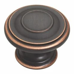 Liberty Harmon 1-3/8 in. (35 mm) Bronze with Copper Highlights Round Cabinet Knob