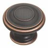 Liberty Harmon 1-3/4 in. (45mm) Bronze with Copper Highlights Oversized Round Cabinet Knob