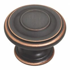 Liberty Harmon 1-3/4 in. (45mm) Bronze with Copper Highlights Oversized Round Cabinet Knob