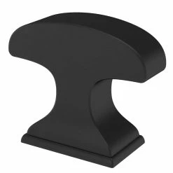 Liberty Classic Edge 1-3/8 in. (35 mm) Matte Black Rectangular Cabinet Knob