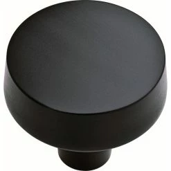 Liberty Soft Modern 1-3/8 in. (38 mm) Matte Black Round Cabinet Knob