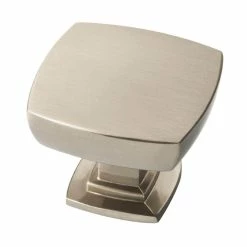 Liberty Webber 1-3/8 in. (35 mm) Satin Nickel Square Cabinet Knob (6-Pack)