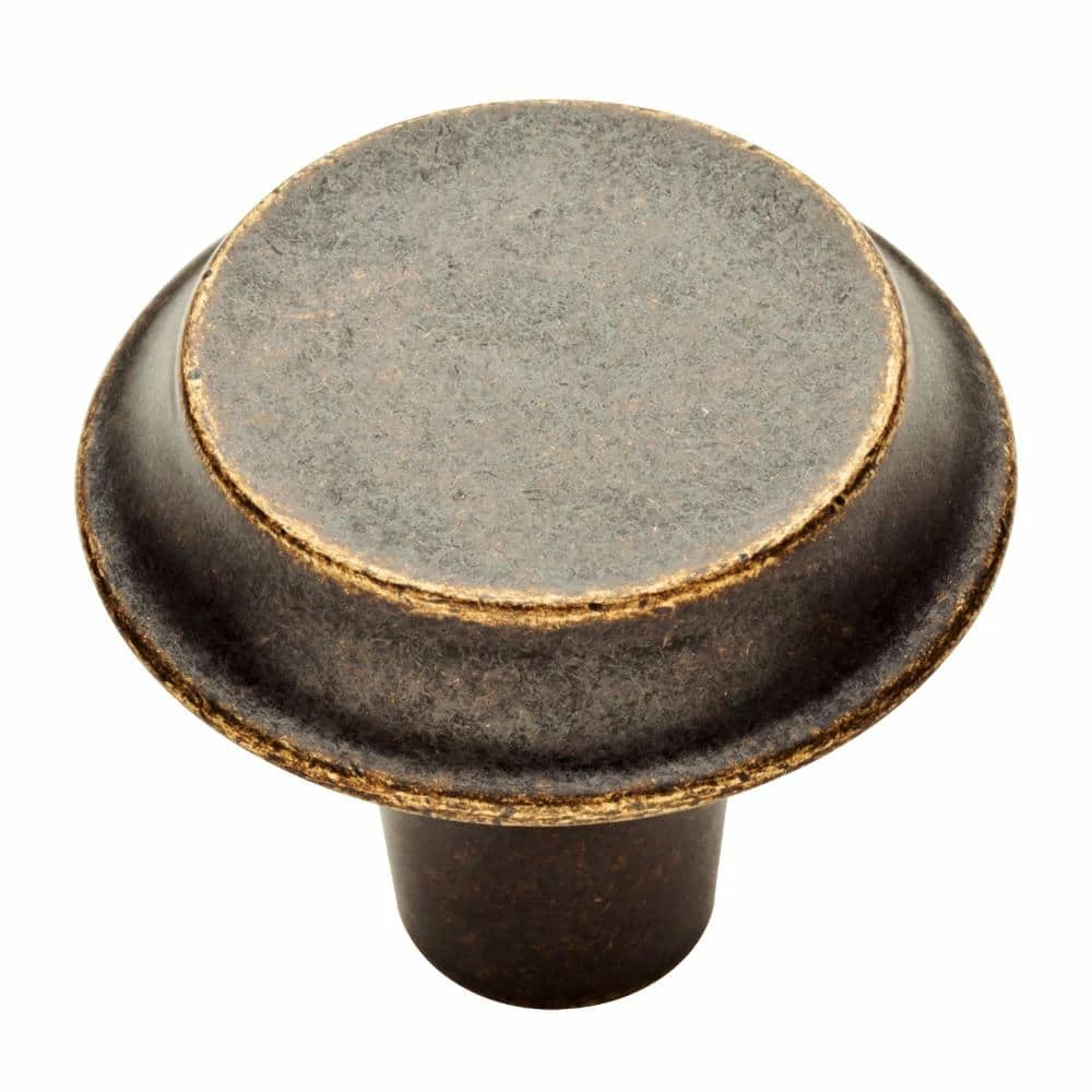Liberty Mizuna 1-3/8 in. (35 mm) Warm Chestnut Round Cabinet Knob