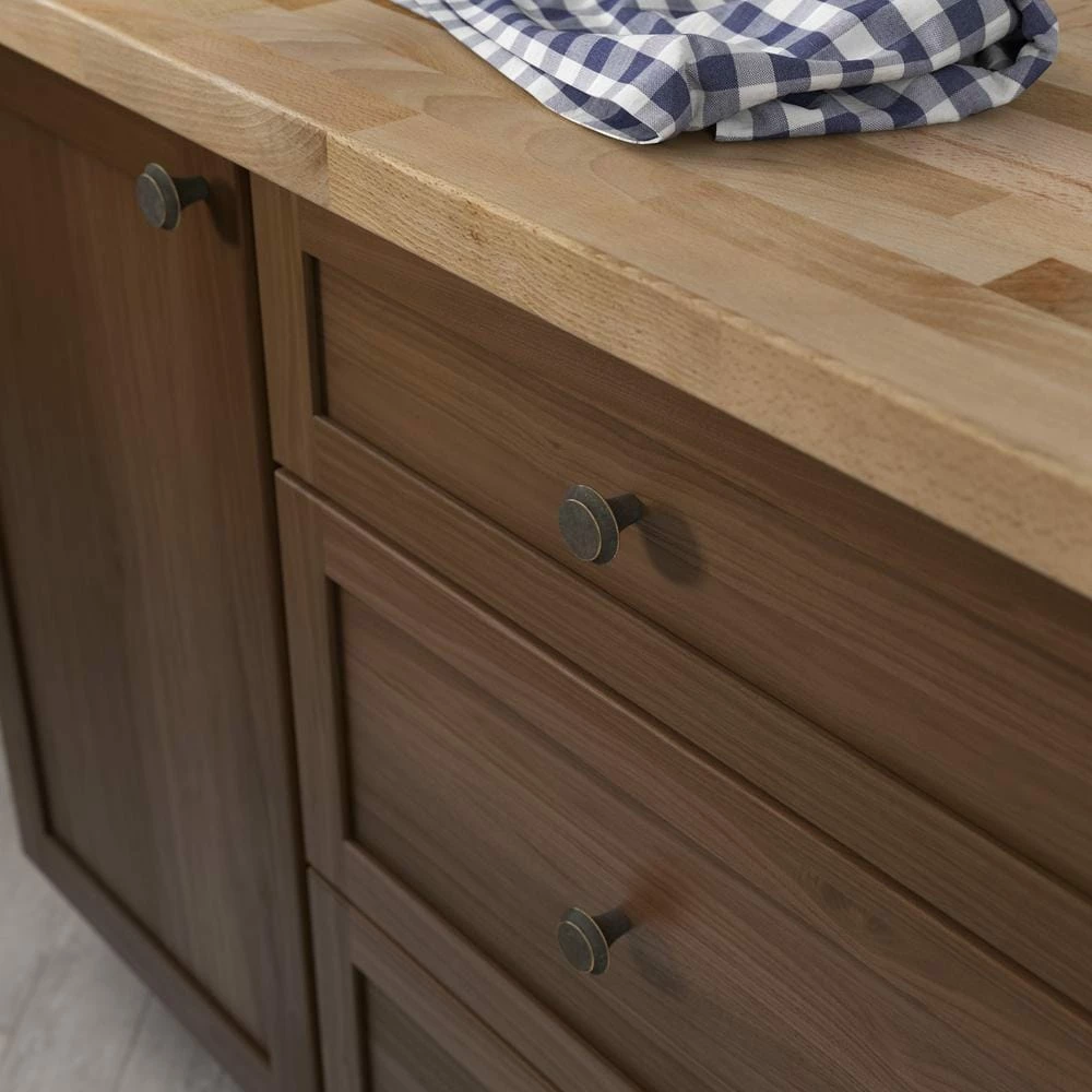 Liberty Mizuna 1-3/8 in. (35 mm) Warm Chestnut Round Cabinet Knob - Image 2