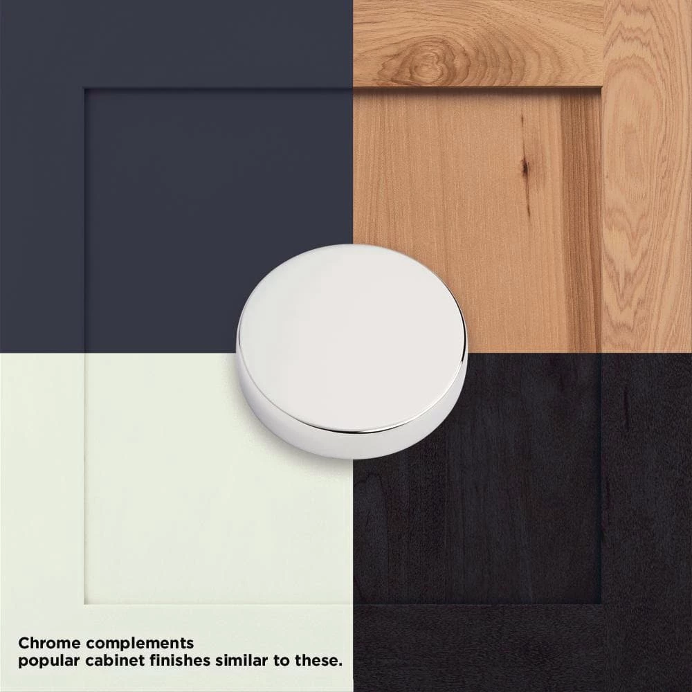 Liberty Pierce 1-3/8 in. (35 mm) Polished Chrome Round Cabinet Knob - Image 3