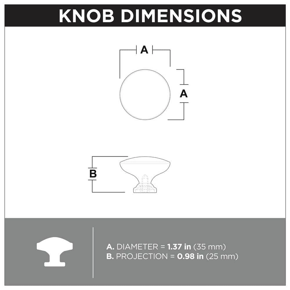 Liberty Pierce 1-3/8 in. (35 mm) Polished Chrome Round Cabinet Knob - Image 6