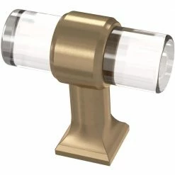 Liberty Acrylic Bar 1-9/16 in. (40 mm) Champagne Bronze and Clear Cabinet Knob