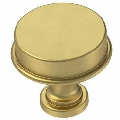 Liberty Classic Elegance 1-5/16 in. (33 mm) Brushed Brass Round Cabinet Knob