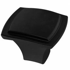 Liberty Step Edge 1-1/4 in. (32mm) Matte Black Cabinet Knob