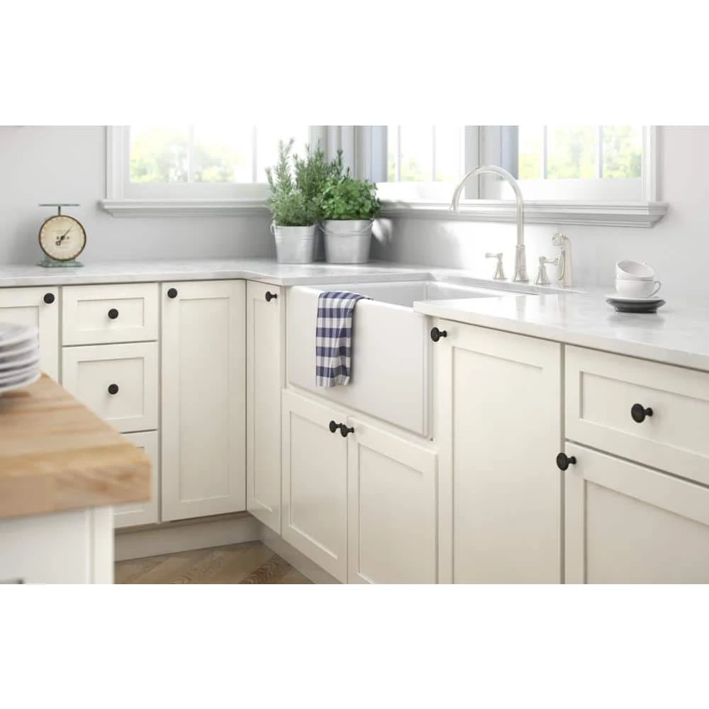 Liberty Rustic Farmhouse 1-1/4 in. (32mm) Matte Black Cabinet Knob - Image 3