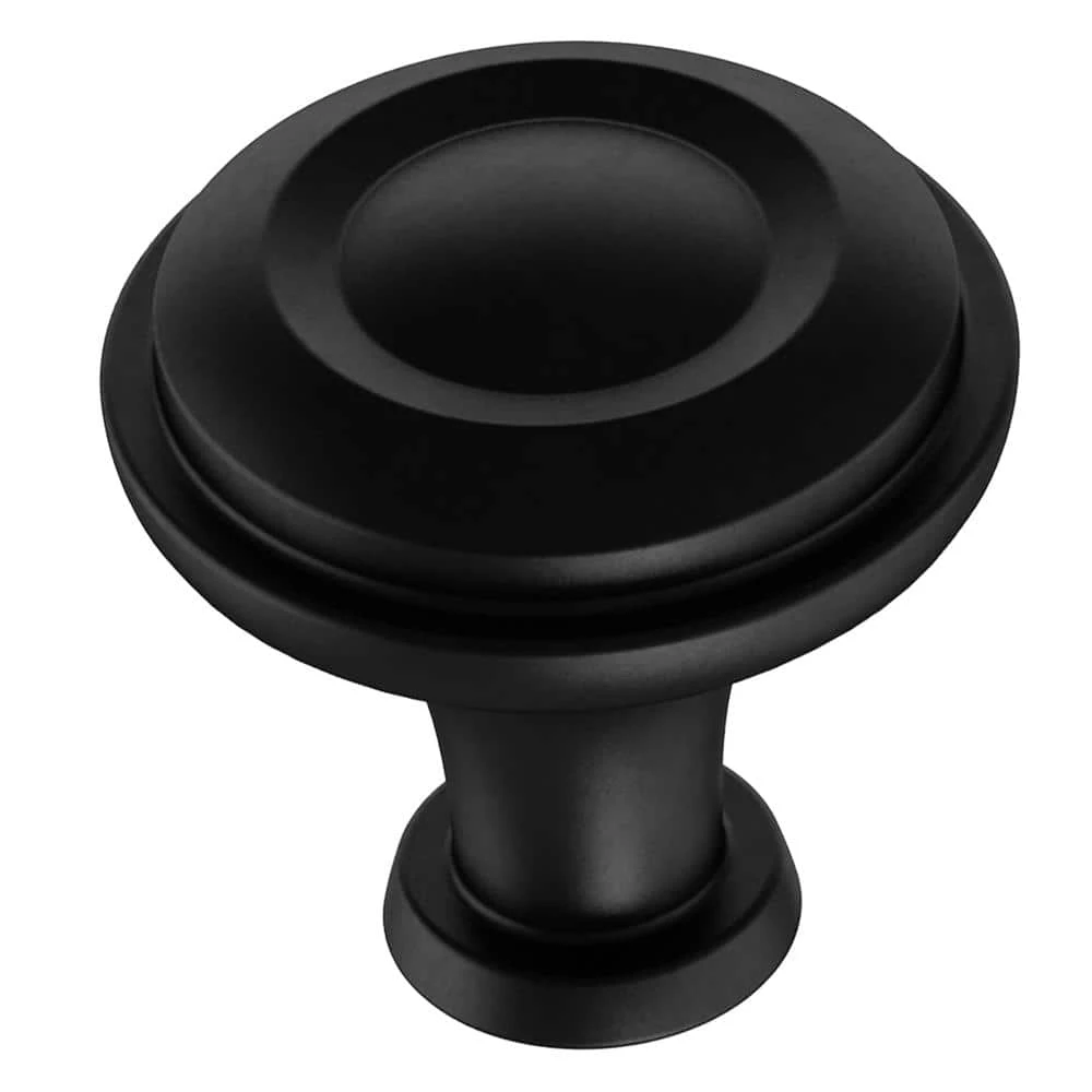 Liberty Rustic Farmhouse 1-1/4 in. (32mm) Matte Black Cabinet Knob