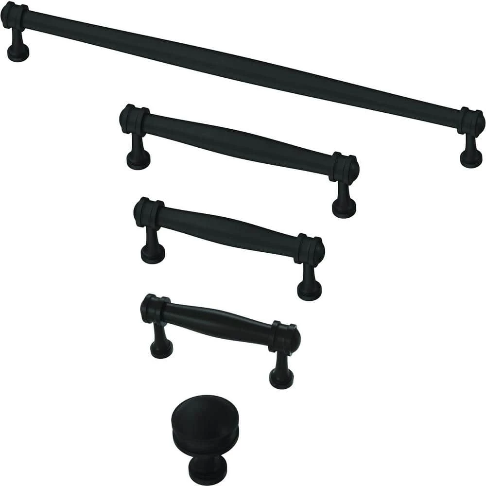 Liberty Charmaine 1-1/8 in. (28 mm) Matte Black Cabinet Knob - Image 5