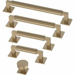Liberty Modern Post 1-1/8 in. (28 mm) Champagne Bronze Cabinet Knob