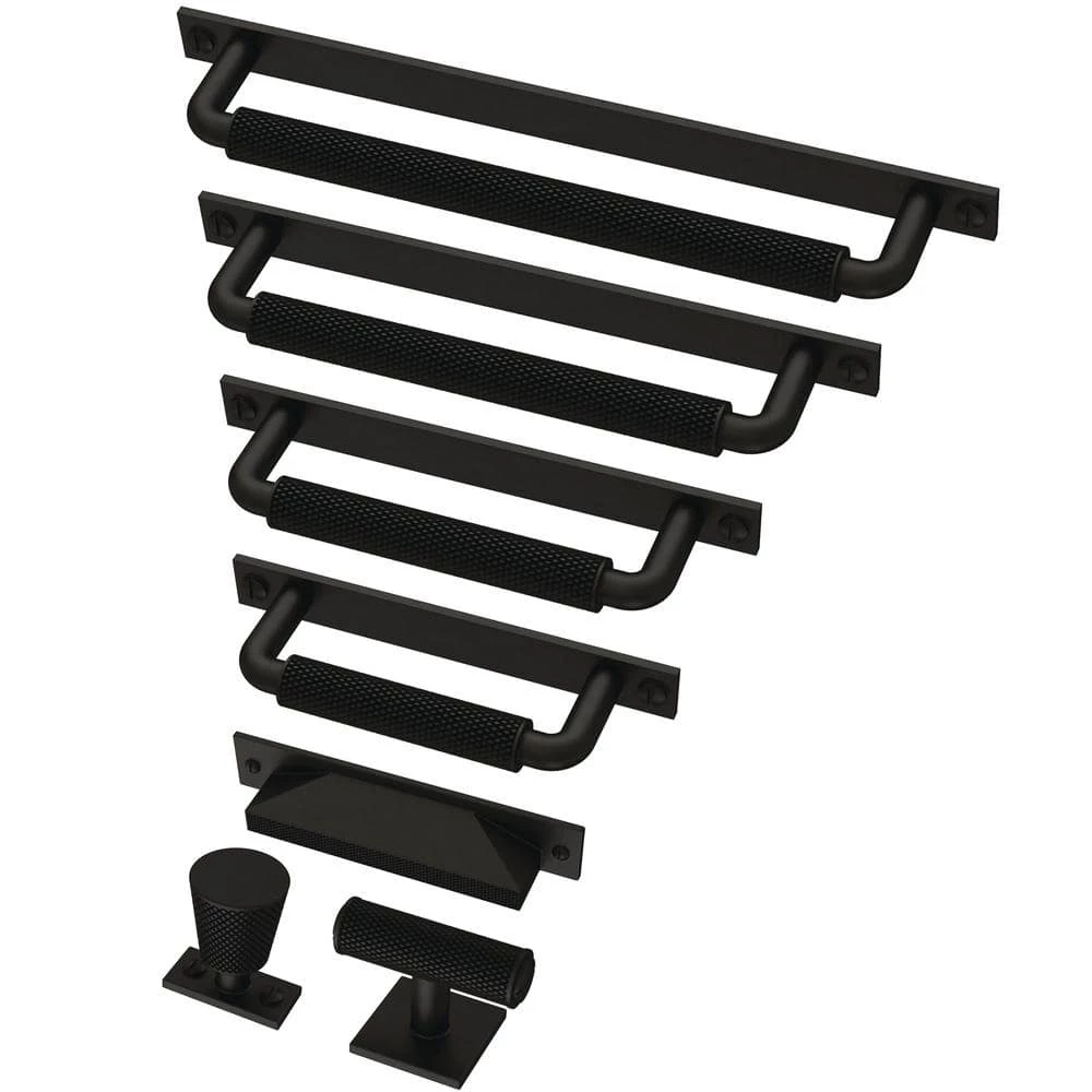 Liberty Averland 1-5/8 in. (42 mm) Matte Black Cabinet T-Knob w/Backplate - Image 5