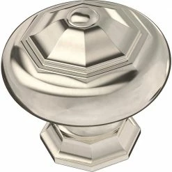 Liberty Finial 1-1/4 in. (32mm) Polished Nickel Round Cabinet Knob