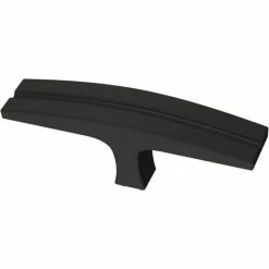 Liberty Curved Groove 3 in. (76 mm) Matte Black Elongated Bar Cabinet Knob