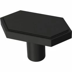 Liberty Elongated Hex 1-3/4 in. (44 mm.) Matte Black Cabinet Knob