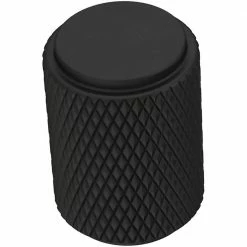 Liberty Knurled 11/16 in. (18 mm) Matte Black Cabinet Knob