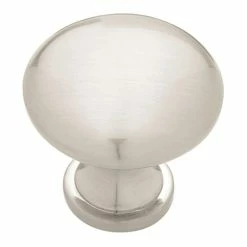 Liberty Classic Round 1-1/4 in. (32 mm) Satin Nickel Solid Cabinet Knob (10-Pack)