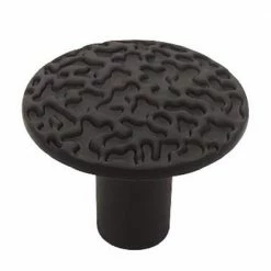 Liberty Hammercraft 1-1/8 in. (28mm) Black Round Cabinet Knob