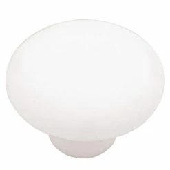 Liberty Classic Ceramic 1-1/2 in. (38mm) White Round Cabinet Knob