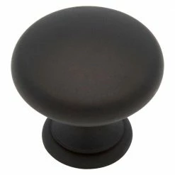 Liberty Classic Round 1-1/4 in. (32 mm) Matte Black Cabinet Knob