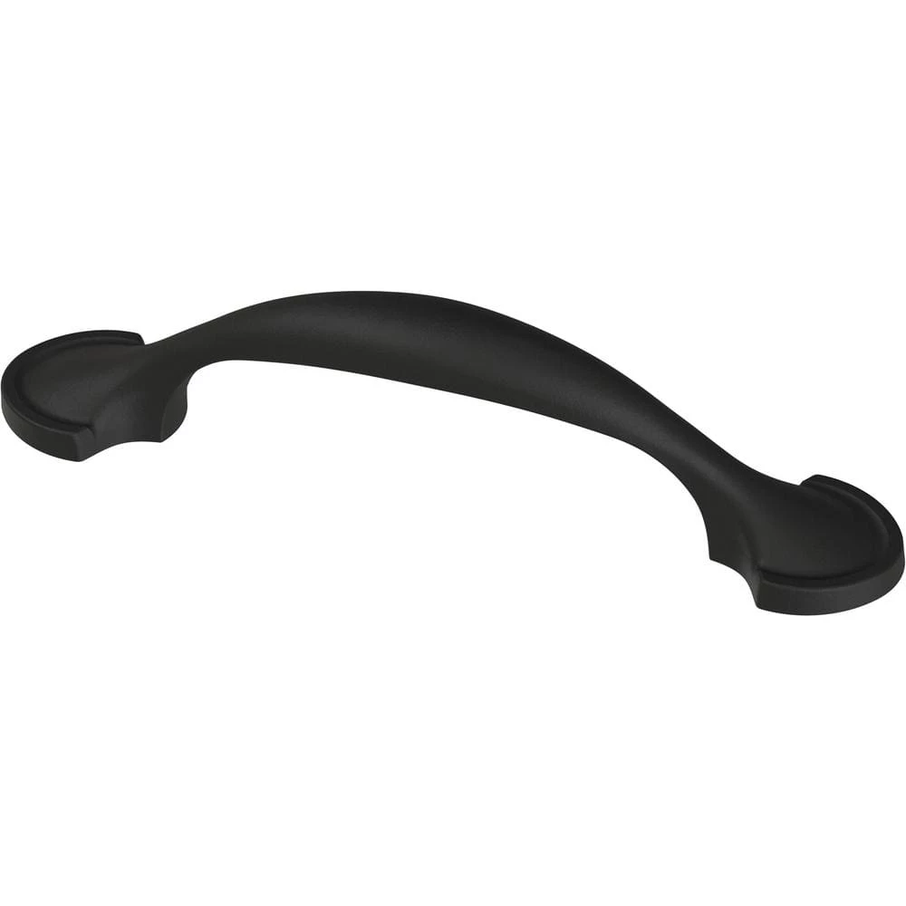 Liberty Half Round Foot 3 in. (76 mm) Matte Black Drawer Pull (10-Pack)