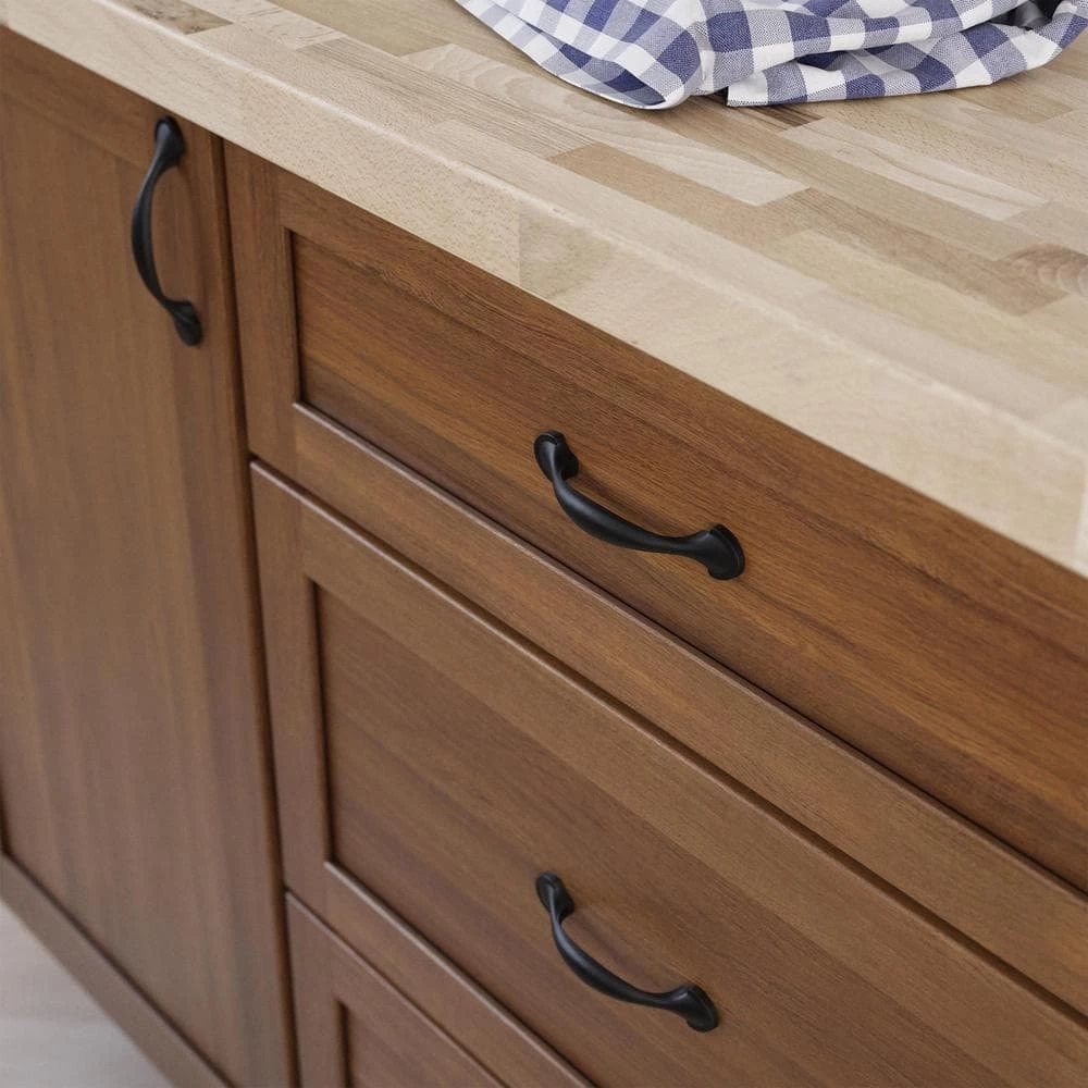 Liberty Half Round Foot 3 in. (76 mm) Matte Black Drawer Pull (10-Pack) - Image 2