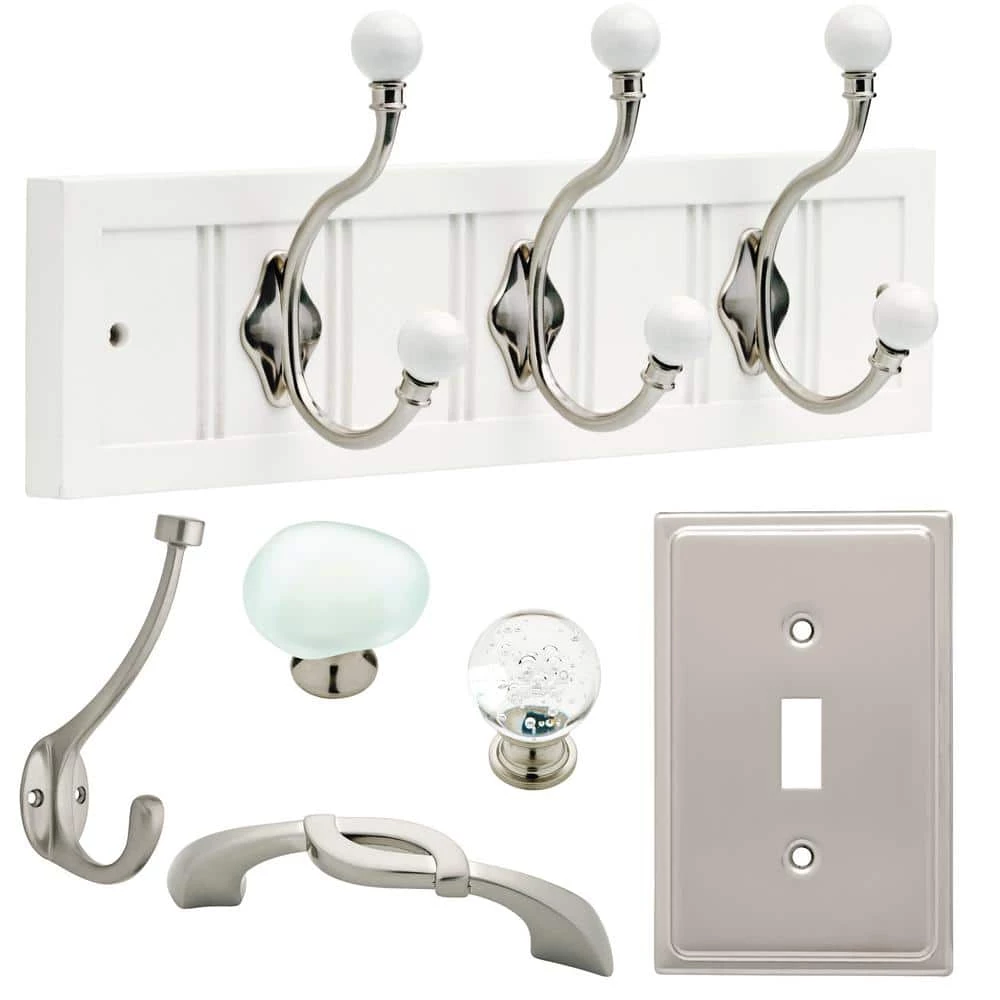 Liberty Unity 3 or 3-3/4 in. (76 or 96 mm) Center-to-Center Satin Nickel Dual Mount Drawer Pull - Image 4