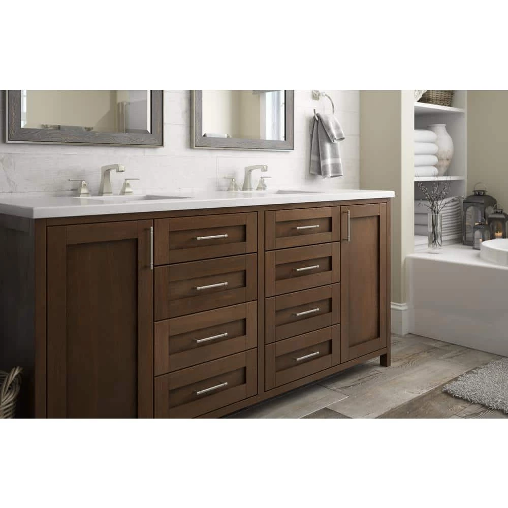 Liberty Athens 5-1/16 in. (128mm) Center-to-Center Satin Nickel Aegean Bar Drawer Pull - Image 4