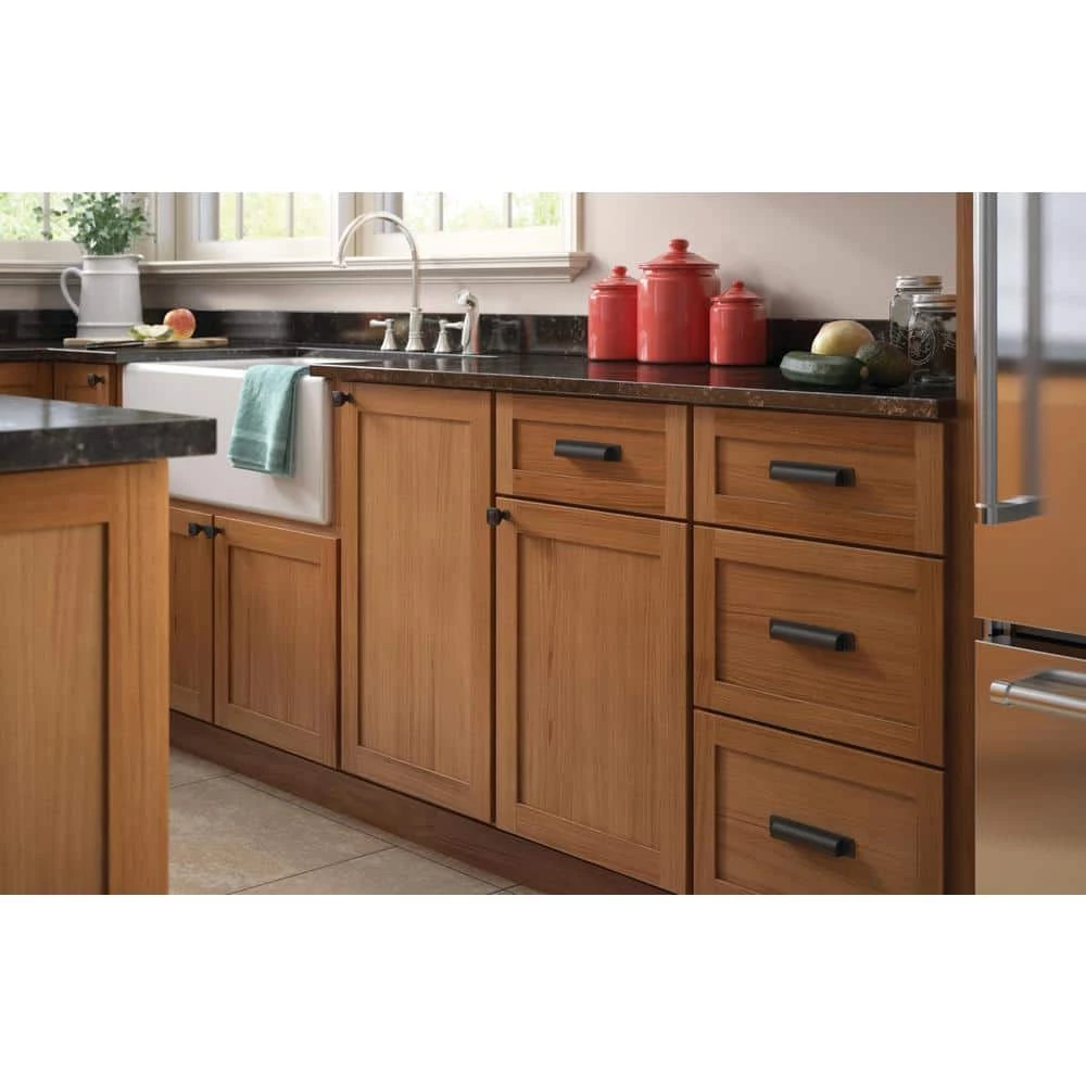 Liberty Iron Craft 4 in. (102 mm) Matte Black Cup Drawer Pull - Image 4