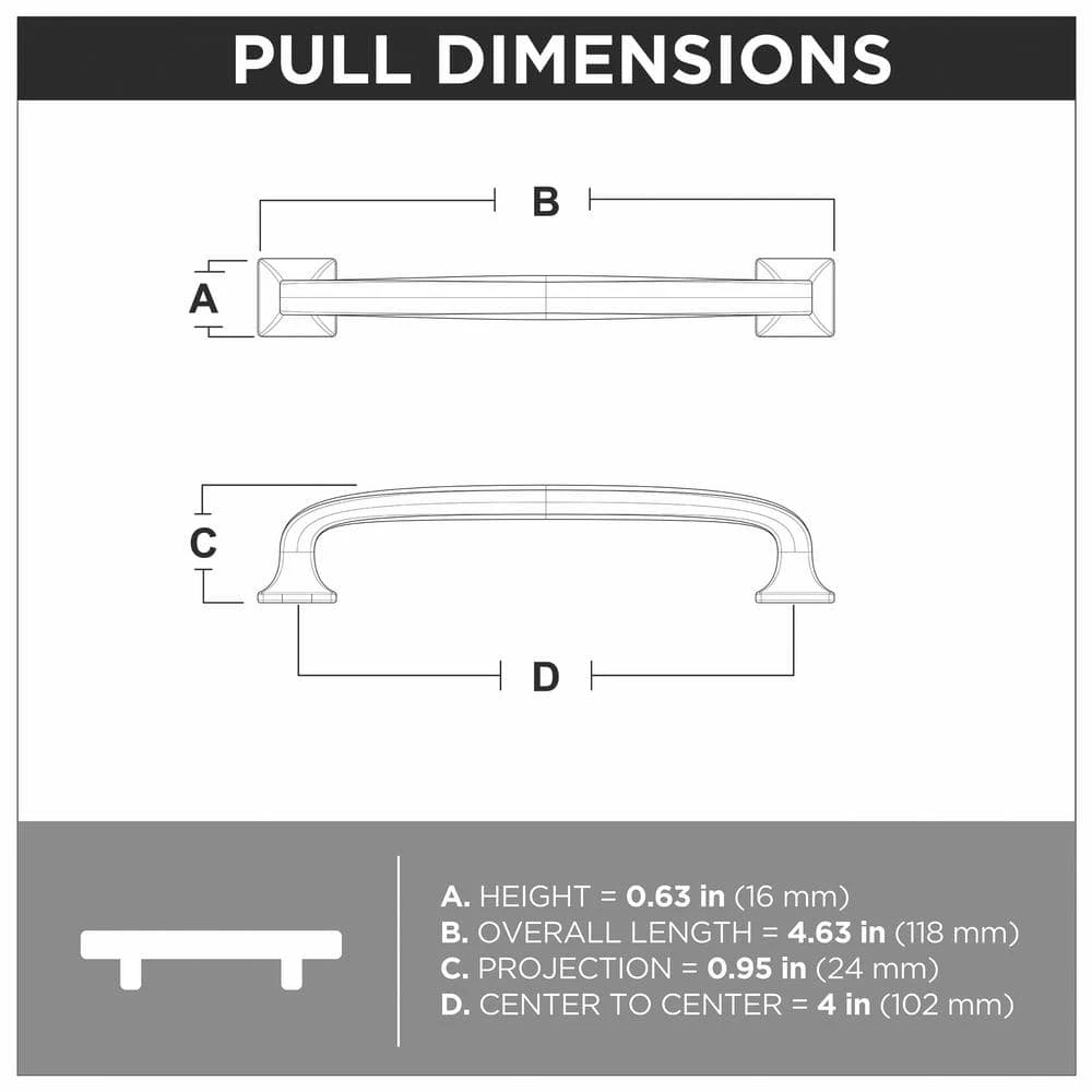 Liberty Essentials Lombard 4 in. (102mm) Center-to-Center Satin Nickel Drawer Pull (10-Pack) - Image 6