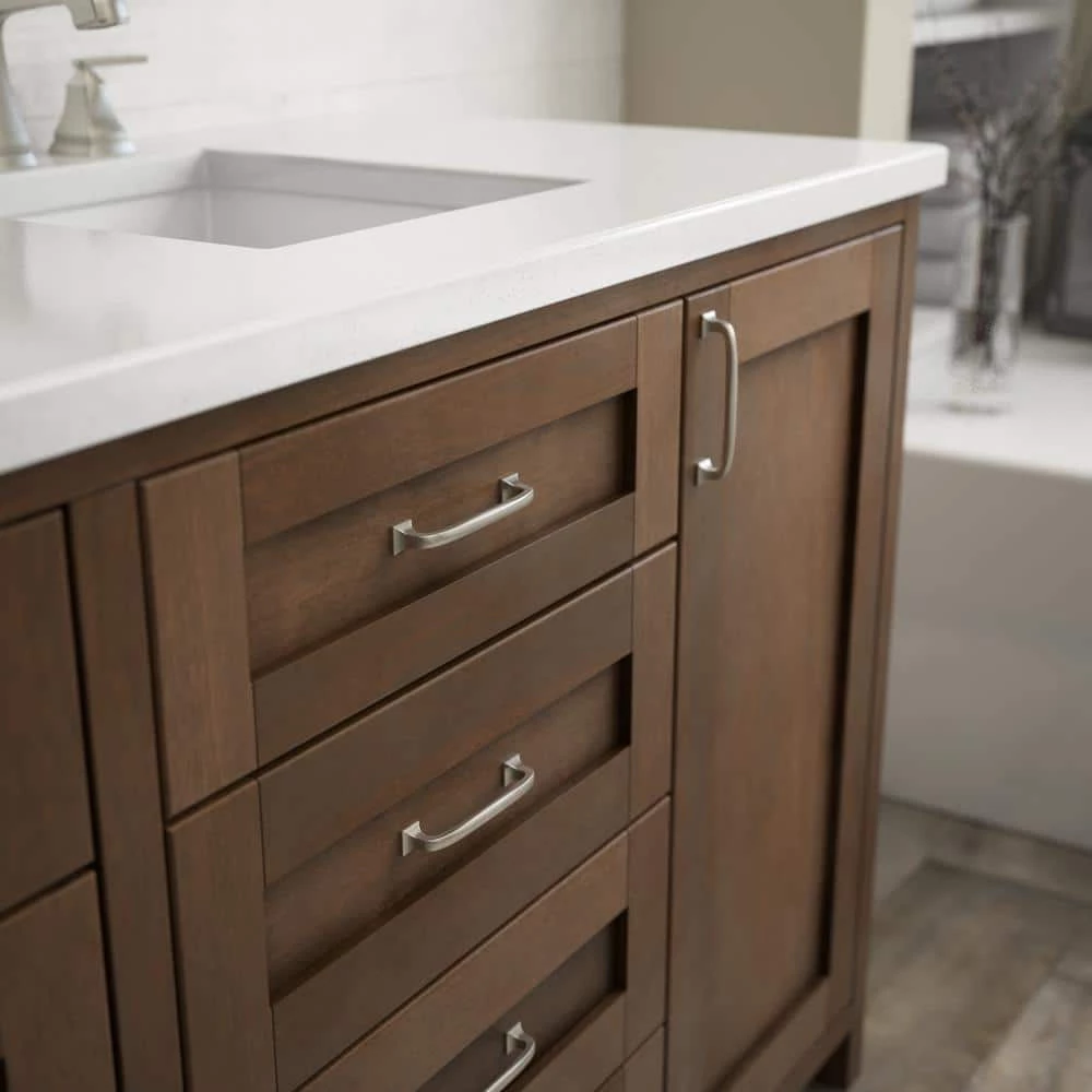 Liberty Essentials Lombard 4 in. (102mm) Center-to-Center Satin Nickel Drawer Pull (10-Pack) - Image 2