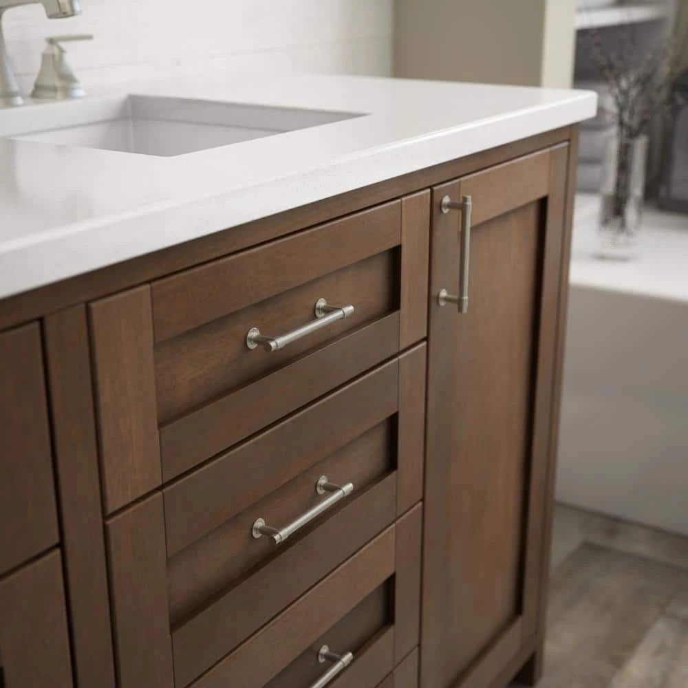 Liberty Essentials Francisco 5 in. (127 mm) Center-to-Center Satin Nickel Drawer Pull (10-Pack) - Image 2