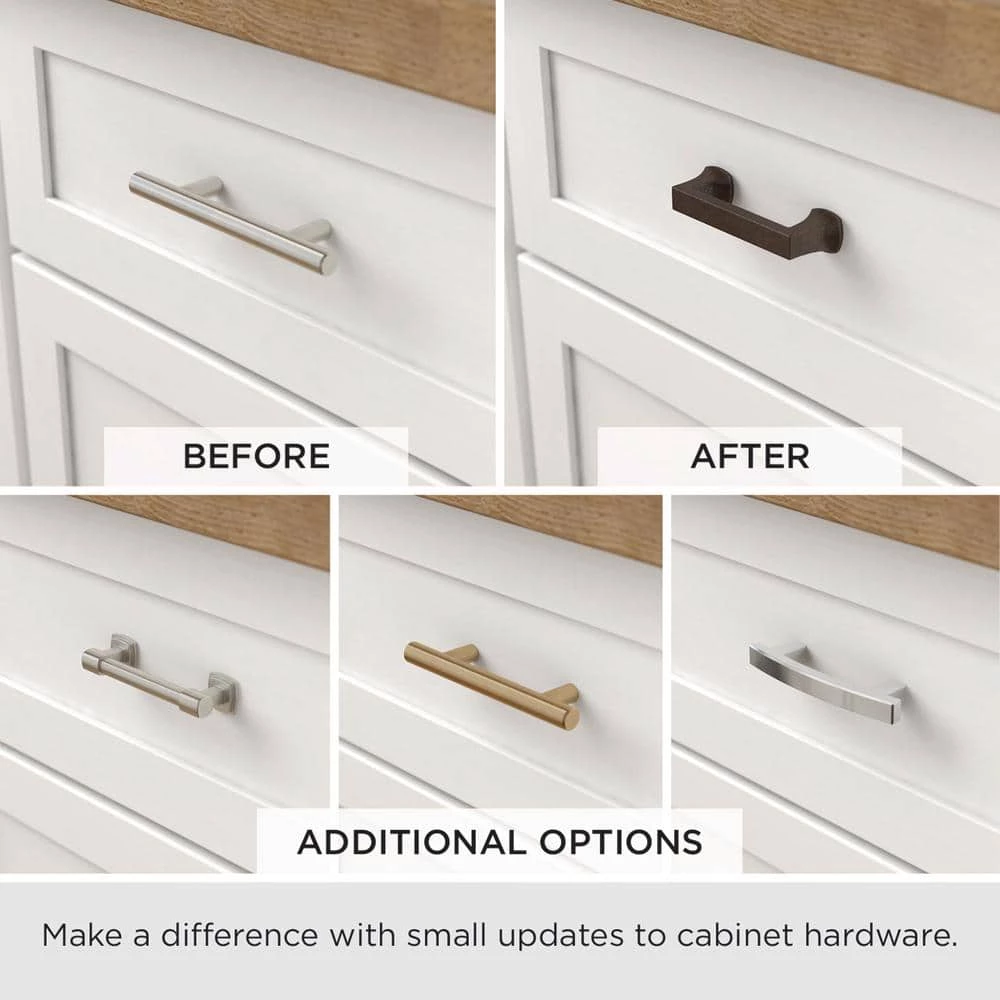 Liberty 3 in. (76 mm) Center-to-Center Satin Nickel with Faux Capiz Insert Bar Drawer Pull - Image 5