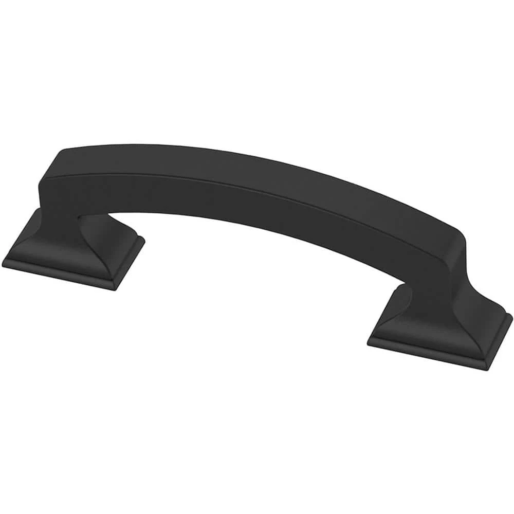 Liberty Classic Edge 3 in. (76 mm) Matte Black Cabinet Drawer Pull (4-Pack)