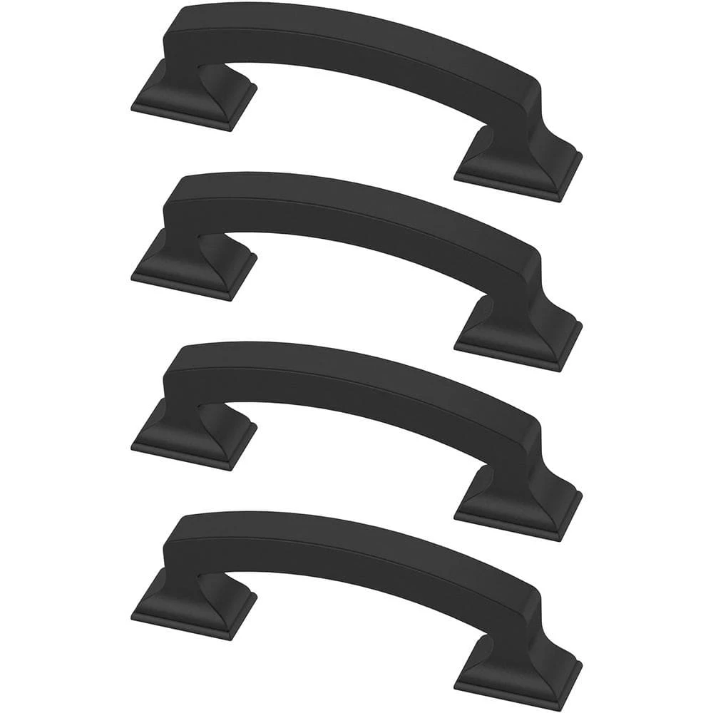 Liberty Classic Edge 3 in. (76 mm) Matte Black Cabinet Drawer Pull (4-Pack) - Image 5