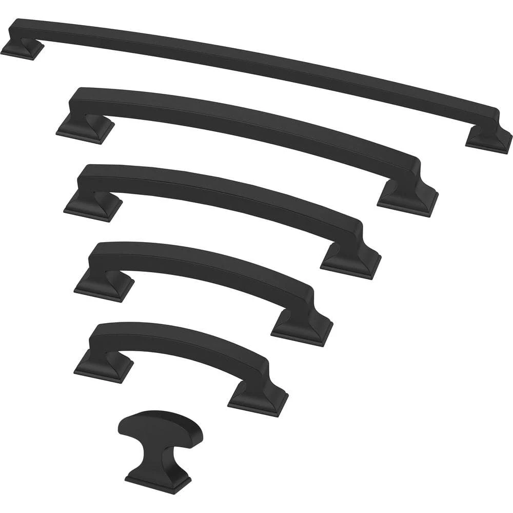 Liberty Classic Edge 3 in. (76 mm) Matte Black Cabinet Drawer Pull (4-Pack) - Image 6