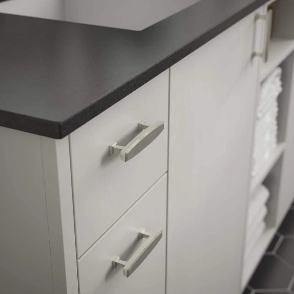 Liberty Beveled 3 in. (76mm) Center-to-Center Satin Nickel Drawer Pull - Image 2