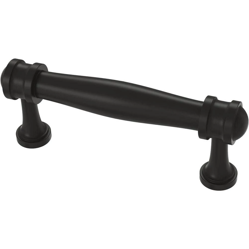 Liberty Charmaine 3 in. (76 mm) Matte Black Cabinet Drawer Bar Pull (10-Pack)