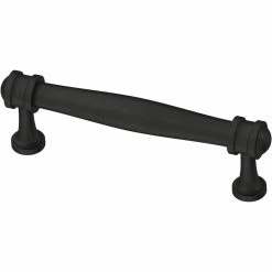 Liberty Charmaine 3-3/4 in. (96 mm) Matte Black Cabinet Drawer Bar Pull (10-Pack)