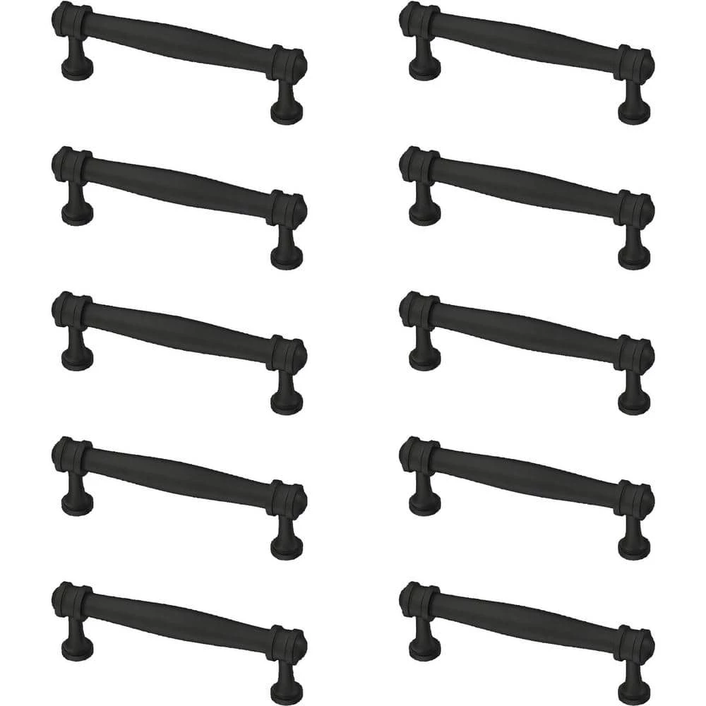 Liberty Charmaine 3-3/4 in. (96 mm) Matte Black Cabinet Drawer Bar Pull (10-Pack) - Image 5